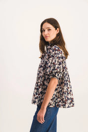 SIMONE BORDEAUX SKETCH BLOUSE
