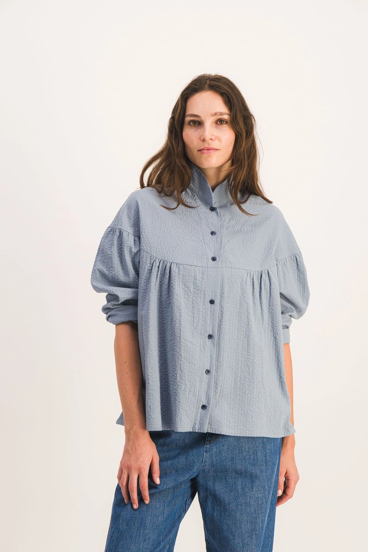 SIMONE BLUE BLOUSE