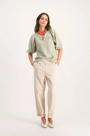 pantalon femme twisted ecru steba