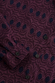 chemise col montant plume