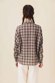 chemise femme carreaux marron neil