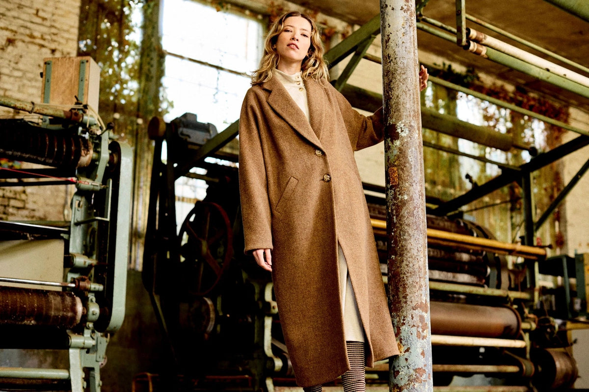 Manteau_Laine made in france marron