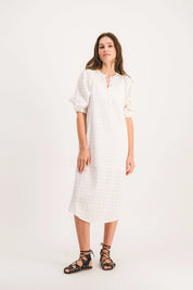 KIKI DRESS WITH ENGLISH EMBROIDERY