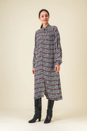 robe longue imprime prunelle
