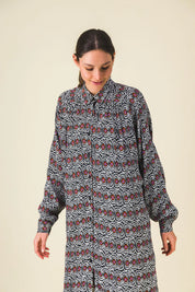 robe longue imprime prunelle