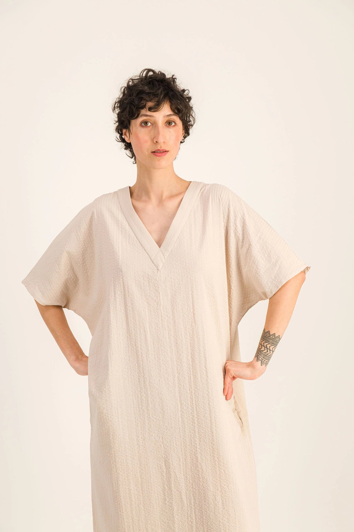 ERNESTINE BEIGE DRESS