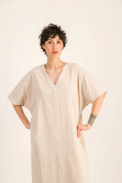 ERNESTINE BEIGE DRESS