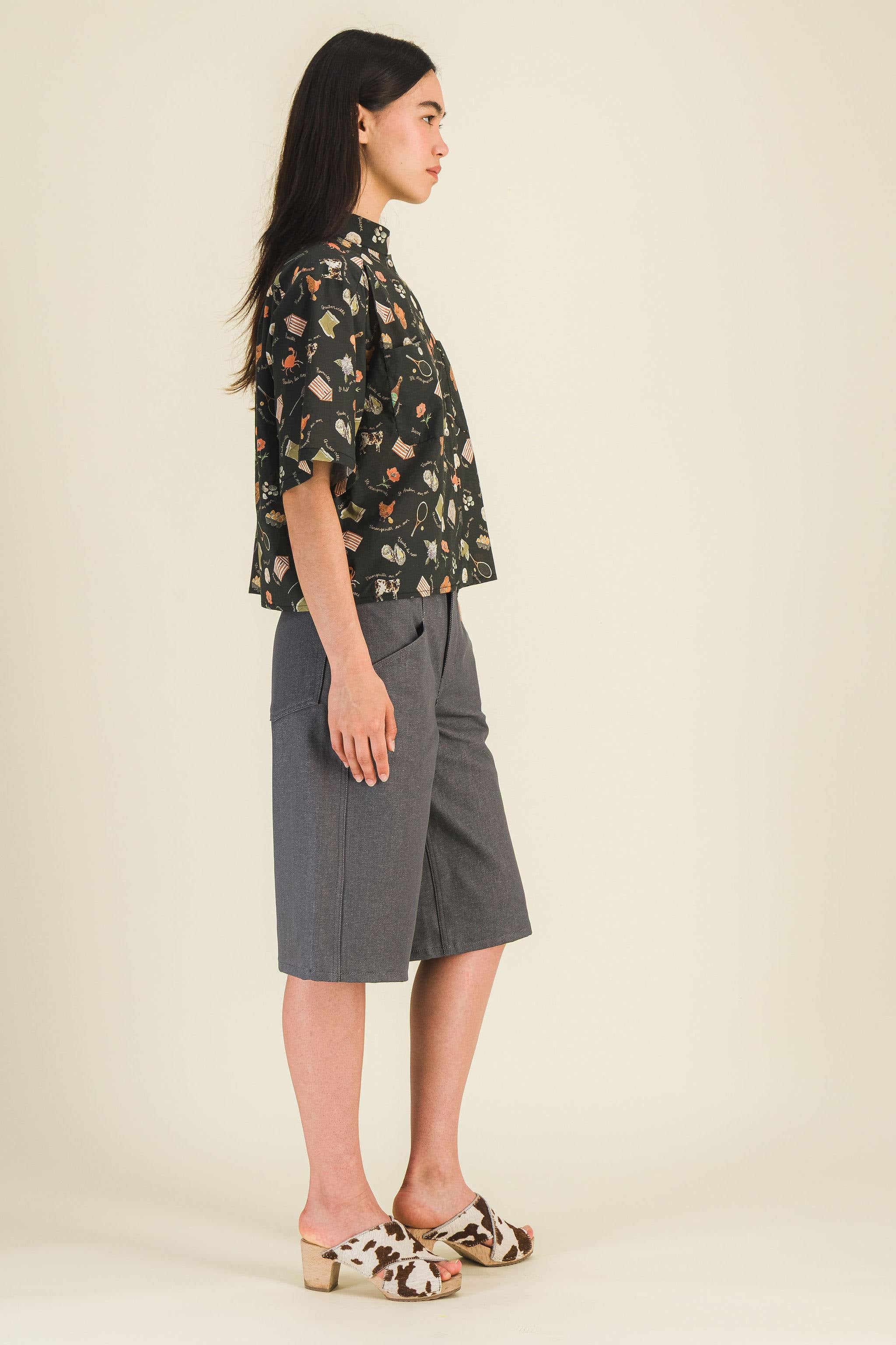 Bermuda denim loose femme Ben Denim Gris - photo 5