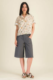 Bermuda denim loose femme Ben Denim Gris - photo 6