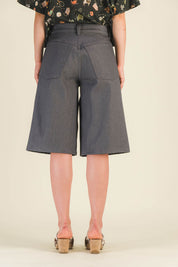 Bermuda denim loose femme Ben Denim Gris - photo 2