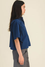 Chemise seersucker manches courtes femme Summer Bleu - photo 3