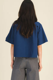 Chemise seersucker manches courtes femme Summer Bleu - photo 4