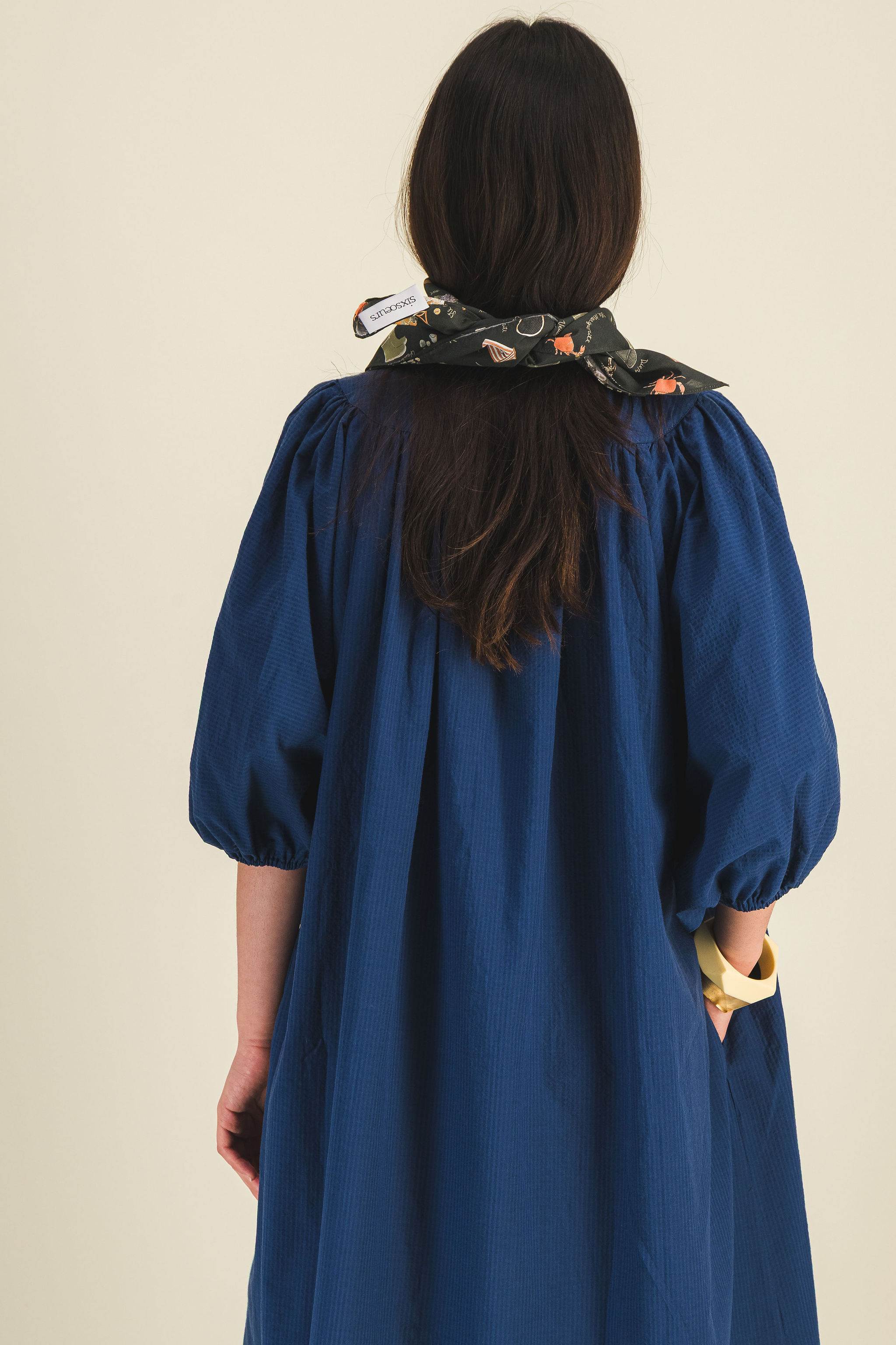 Foulard bandana imprimé noir femme Birdy Noir - photo 2