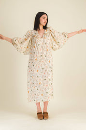 Robe longue imprimée femme Pippa Beige - photo 1