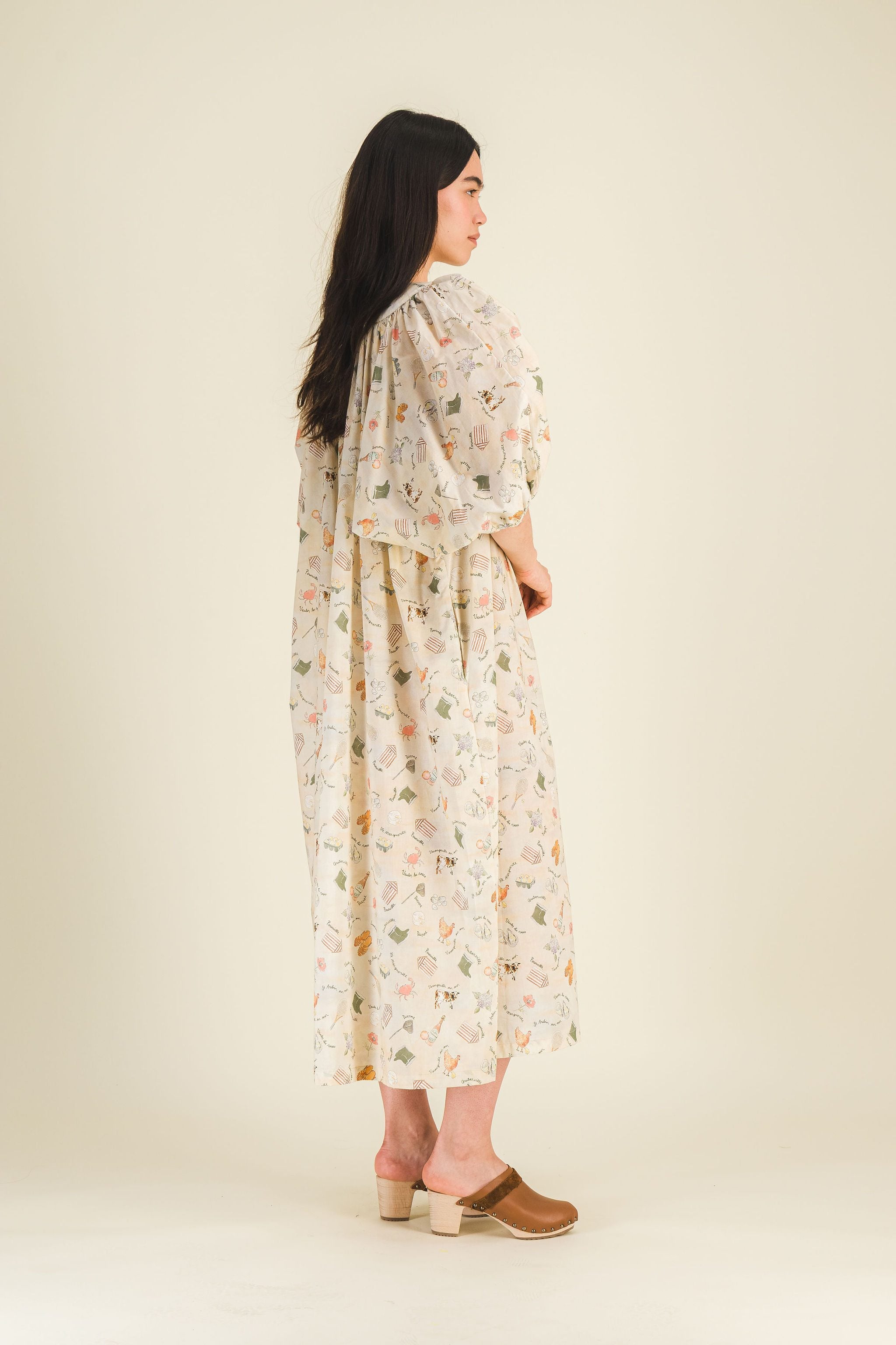 Robe longue imprimée femme Pippa Beige - photo 4