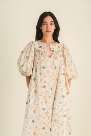 Robe longue imprimée femme Pippa Beige - photo 2