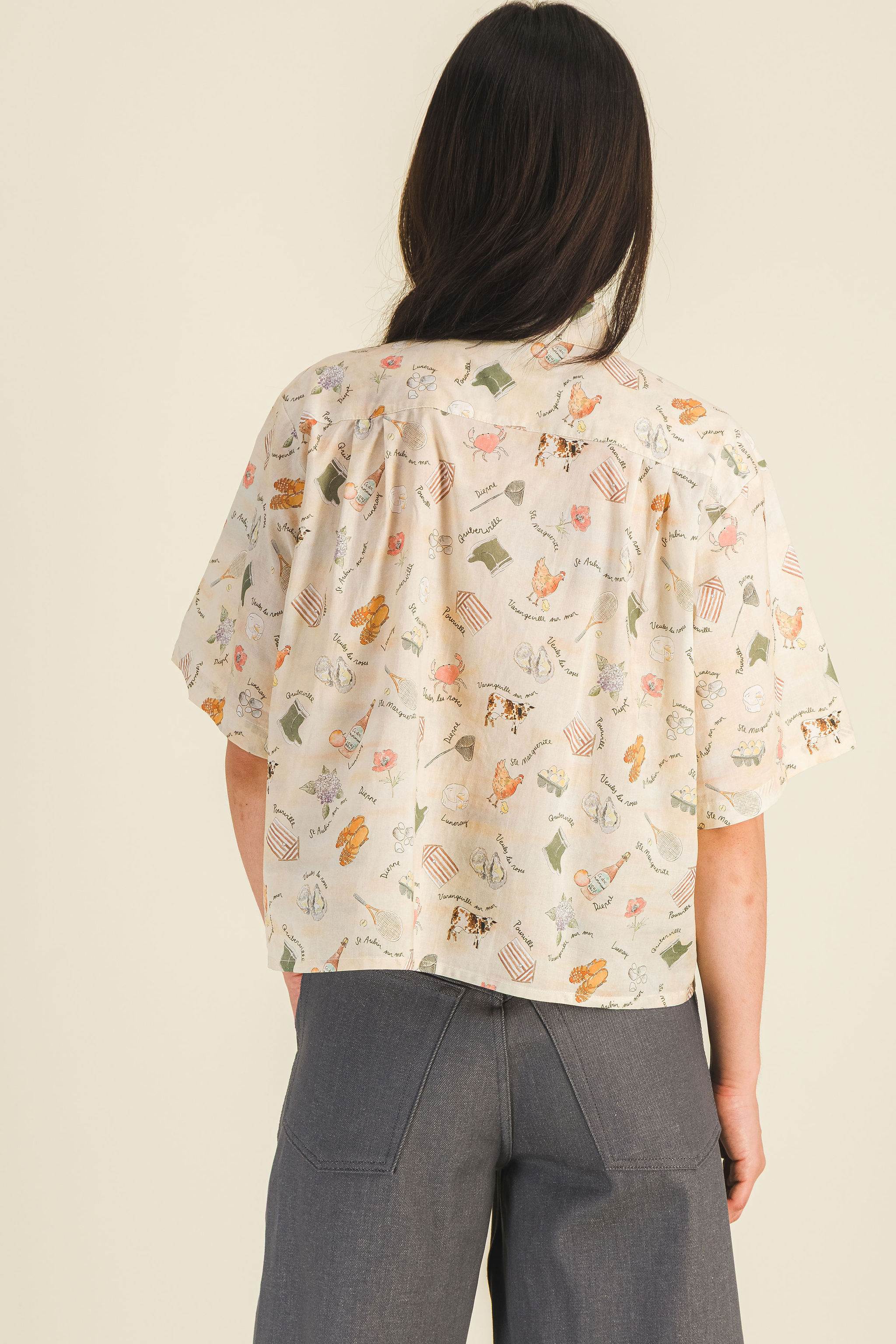 Top imprimé manches courtes femme Summer Beige - photo 3